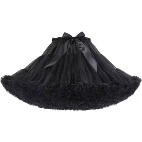 Women Multi-Layer Pleated Ballet Dance Short Tutu Skirt Puffy Drawstring Waist Hoopless Cosplay Petticoat Crinoline Underskirt