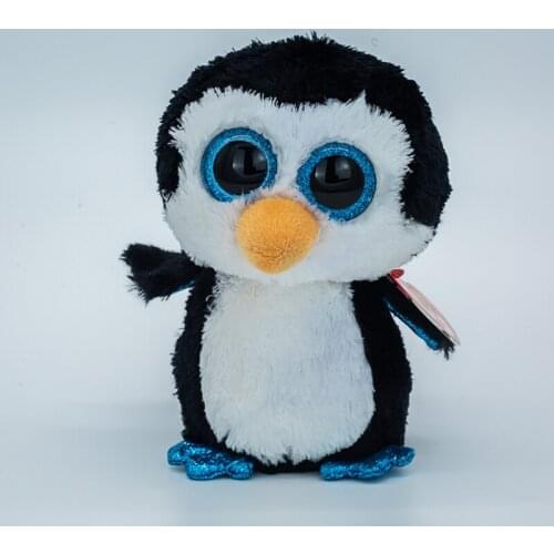 15CM Ty Beanie Plush Big Glitter Eyes Animal Doll Wardle The Penguin Birthday Christmas Gift Childrens Toy