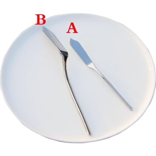 2pcs Stainless Utensil Cutlery Butter Knife Fish knife Cheese Dessert Jam Spreader Breakfast Baking Cake knife tableware set