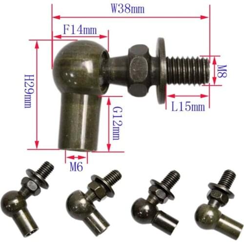 4pcs Metal Gas Struts Spring Lift Supports Damper Replacement Connector Bracket with Screws for Chrysler for Toyota for BMW M6