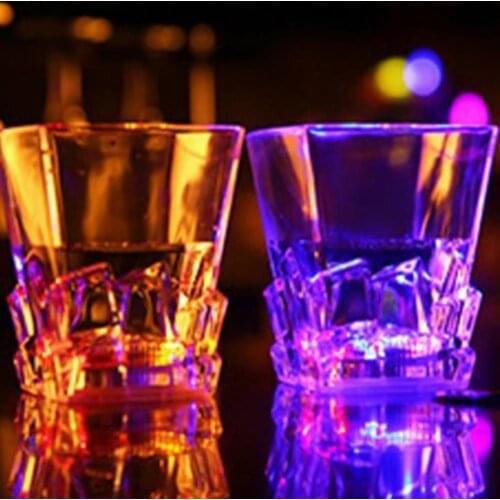 50% Hot Sale LED Flashing Color Change Water Activated Beer Whisky Cup Mug Party Bar Supplies