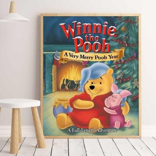 Disney Cartoon Winnie The Pooh Canvas Painting Anime Posters and Print Abstract Wall Art Picture for Living Room Home Decoration