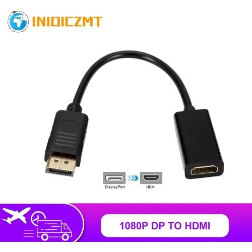 1080P DP to HDMI Adapter Display Port DP Male To HDMI Female Adapter Black High Quality Dp To Hdmi Converter For HDTV
