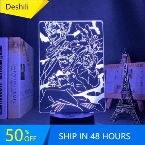 Anime Jujutsu Kaisen Ryomen Sukuna Led Night Light Lamp for Bedroom Decor Birthday Gift Yuji Itadori Light Jujutsu Kaisen Gadget