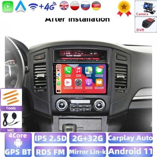 Android 2G+32G For Mitsubishi Pajero 4 V80 V90 2006-2014 Car Radio Multimedia Video Player Navigation GPS