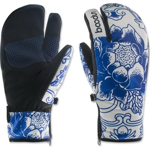 Boodun Womens Waterproof Thermal Ski Gloves Touchcreen Windproof Snowboard Mittens For Skiing Bike Cycling snow winter sport