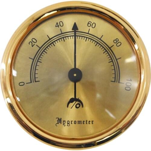 Professional Accurate Round Cigar Hygrometer Humidor Humidifier Portable Mini Mechanical Precision Hygrometers For Cigars Box
