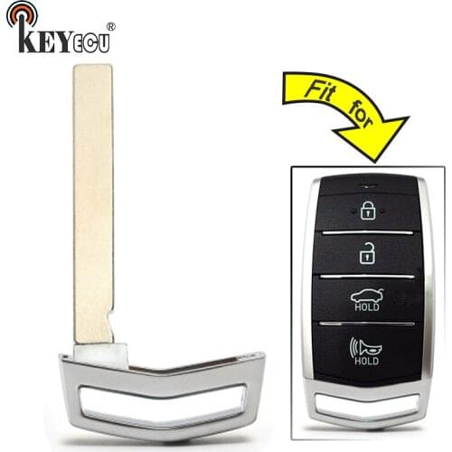 KEYECU for Hyundai Genesis G70 G80 G90 2017 2018 Replacement Smart Prox Emergency Car Key Remote Insert Blade Blank Case Fob