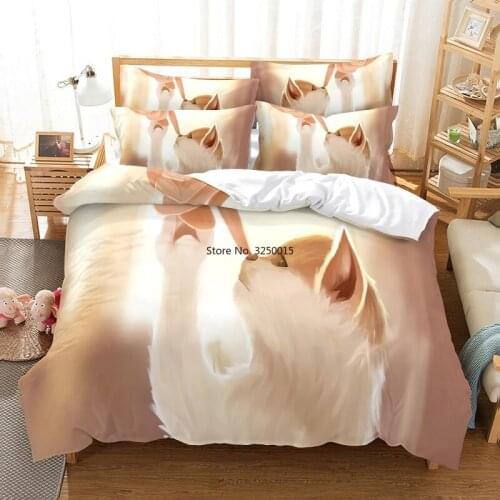 Cute Pet Cat Bedding Set Duvet Cover Set 3d Bedding Digital Printing Bed Linen Queen Size Bedding Set Fashion Design