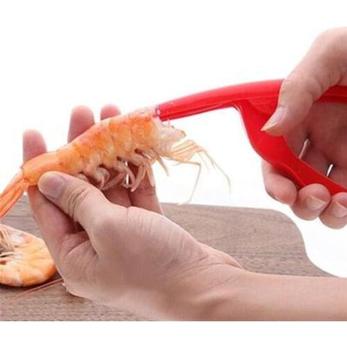 Kitchen Gadgets Novelties Prawn Shrimp Peeler Kitchen Peel Shrimp Practical Durable Red Manual Gadgets Tool Peeler