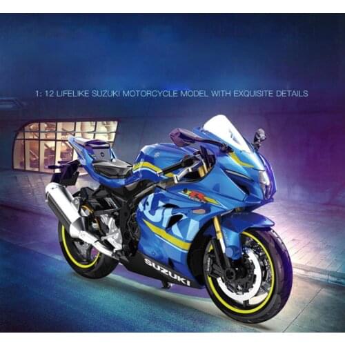 Hot 1:12 scale japan suzuki GSX-R1000 metal model diecast motorcycle vehicle pull back alloy toy collection for gifts