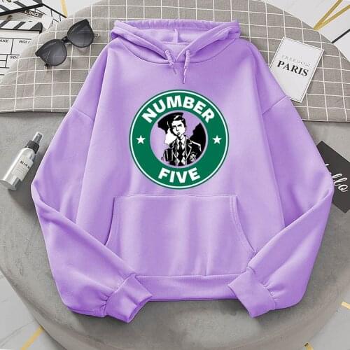 Hot TV series The Umbrella Academy Hooded New Harajuku Casual Unisex Streetwear Women Purple Hoody Sweatshirts