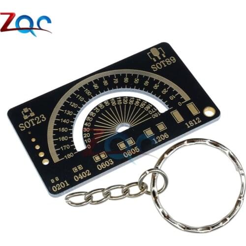 4CM Multifunctional PCB Ruler Measuring Tool Resistor Capacitor Chip IC SMD Package Units For Electronic Engineers W/SOT89 SOT23