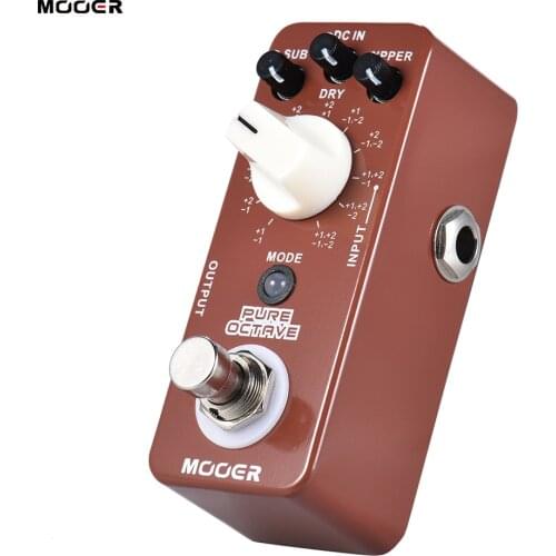 MOOER PURE OCTAVE Mini Octave Guitar Effect Pedal 11 Octave Modes True Bypass Full Metal Shell