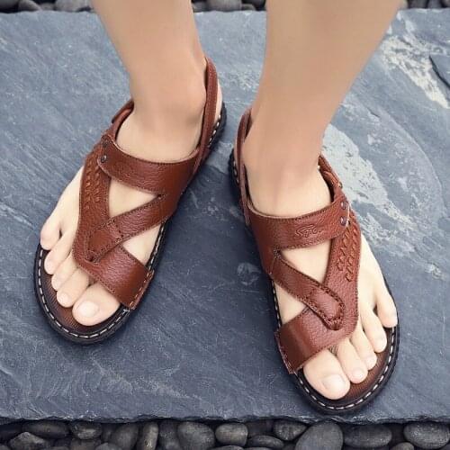 Hombre sandalen sandalle sandals-men piel sandale playa sandalias for heren masculino sandalet man de sandel sandals slide da
