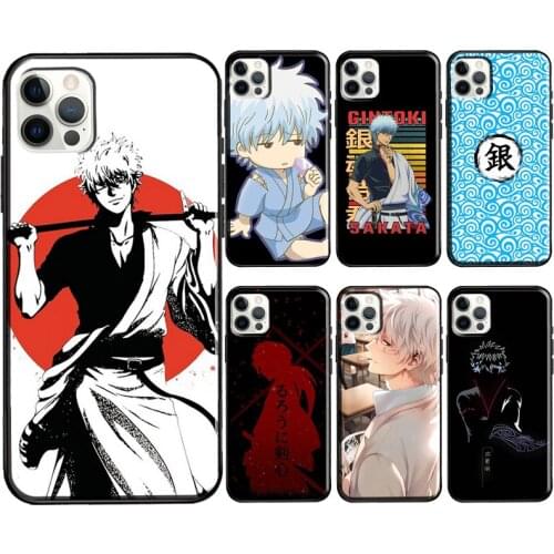 Gintoki Sakata Gintama Anime Soft Case For iPhone 11 12 Pro Max 12 Mini 6S 7 8 Plus SE 2020 XS Max X XR Phone Coque