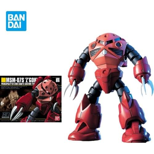 Bandai Gundam Model Kit Figure HGUC 1/144 MSM-07S Z GOK Red Devil Crab Anime Character Action Doll Collect Gift Toy for Kids