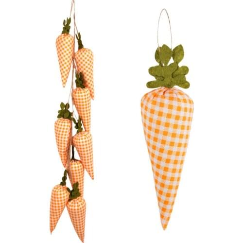 Easter Carrot Pendant Banner Carrot-shaped Cheerful Easter Party Wall Decoration Door Window String Carrot Hanging Ornament
