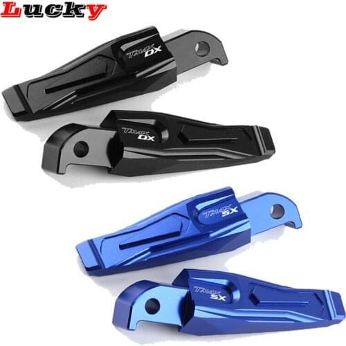 LOGO Tmax DX / SX Motorcycle Passenger Footrests Rear Foot Pegs Rests For Yamaha Tmax 530 T-max Tmax530 DX/SX 2017 2018 2019