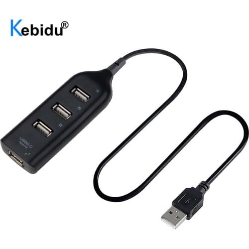 Kebidu Mini 4 Ports USB HUB USB 2.0 Splitter Adapter For PC Computer For Hard Drives For Windows 98/2000/ME/XP/Vista/WIN7