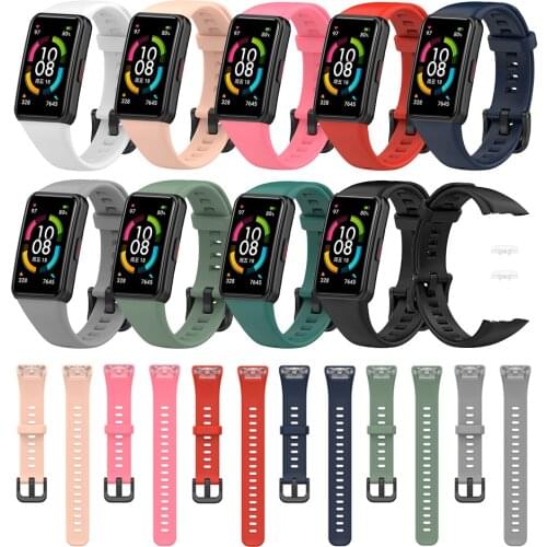 Silicone Strap for Huawei Honor Band 6 Smart Watch Wristband Replacement Watchband Bracelet for Honor Band6 Strap Accessory