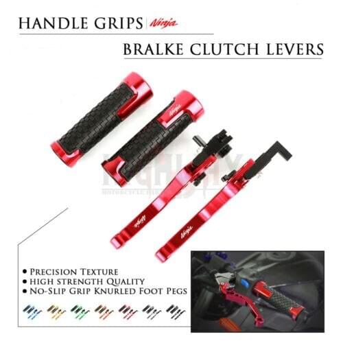 Brake Lever Handlebar Grips Grip CNC Short Adjustable Brake Clutch levers For KAWASAKI NINJA ZZR ZX1400 SE Version 2016-2019