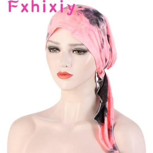 New Arrival Muslim Women Soft Turban Hat Cover Pre-Tied Scarf Bonnet Bandana Headscarf Head Wrap Cancer Hair Loss Accessories