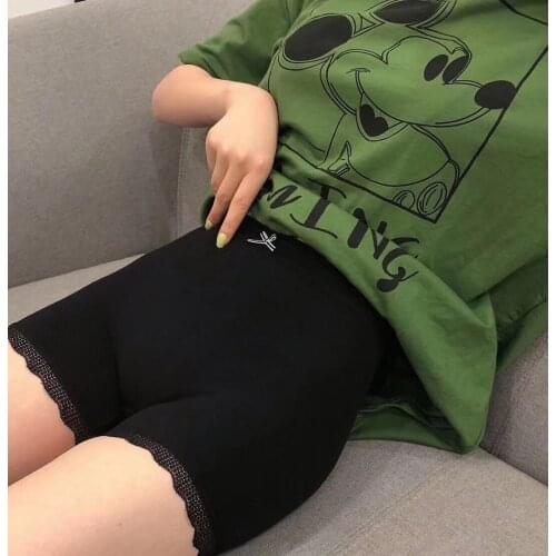 Japanese lace lace lactic acid bacteria summer graphene pants mint fiber traceless pants against light