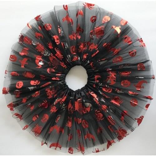 Golden skull skirt Girls Costume Skirt Tutu Cosplay Carnival Party Halloween Costume Carnival Birthday Party children skirt