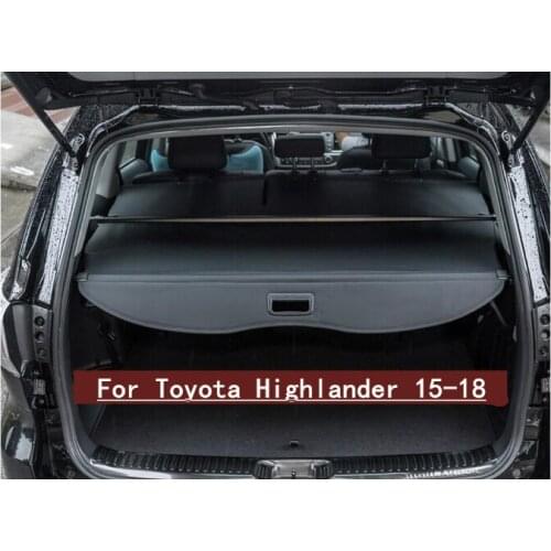 Car Rear Trunk Security Shield Cargo Cover Fit For Toyota Highlander 2015 2016 2017 2018