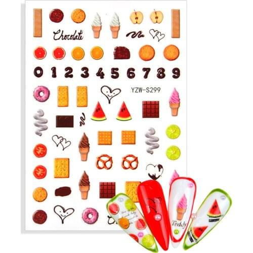 1pcs Cookies Nail Stickers Cute Cartoon Adhesive Foil Decals For Nails Christmas Decals Anime Santa Claus Elk For Manicure