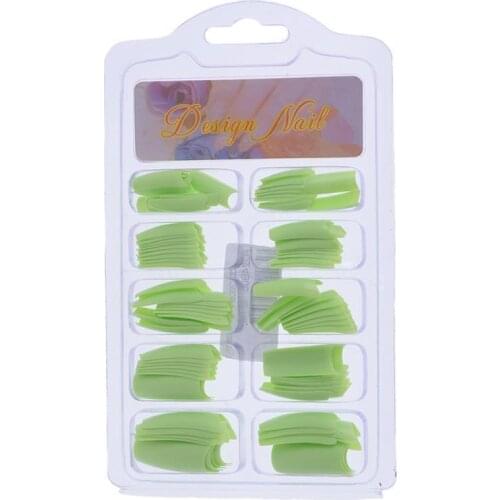 100Pcs DIY Acrylic Gel French Nail Art Colored French Tips False Nail Tips