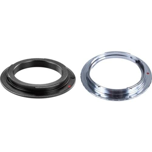 2 Pcs Camera Accessories:1 Pcs Black Metal Lens Mount Adapter & 1 Pcs Adapter Ring for Pentax PK K