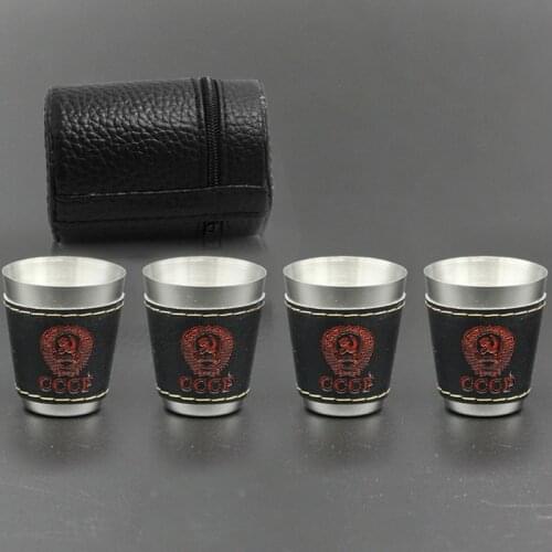 28/30/70ml Mini Stainless Steel Shot Wine Cup Vodka Cup Portable Personalized 4pcs Shot Glasses Set