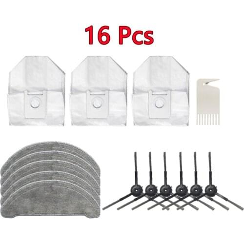 Vacuum Cleaner Accessories for ROIDMI EVE Plus Robot Sweeping Dust Bag Mop Cloth Side Brush