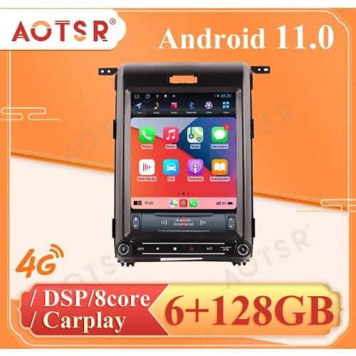 Android 11 Octa Core 6+128G Tesla style Car GPS Navigation For Ford Raptor F150 2009-2014 auto Radio stereo Multimedia player