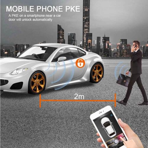 PKE keyless entry Car Alarm System Control the car by APP With Remote Start And bluetooth control Close to the lock/leave the lo