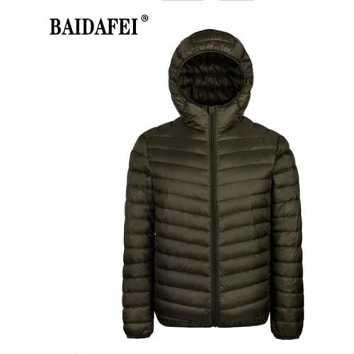 BAIDAFEI Men's Down Jackets With A Hood