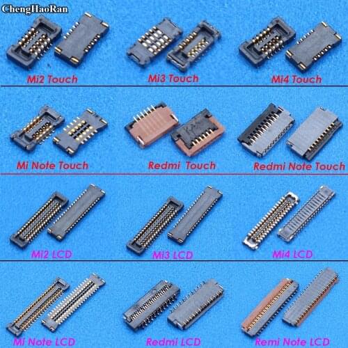 ChengHaoRan Touch &LCD Display Screen FPC Connector for Xiaomi Mi 4 Mi4 Mi2 Mi3 Note Redmi Note Logic on motherboard mainboard