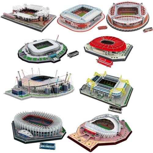 D Puzzle World Famous Football Stadium European Soccer Playground Assembled Building Model Jigsaw Educational Toys For Children