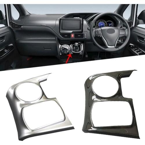 For Toyota Noah Voxy 2017 2018 Black Baking Varnish Gear Shift Box Panel Cover Sticker Trim Strips Decoration Car Styling RHD