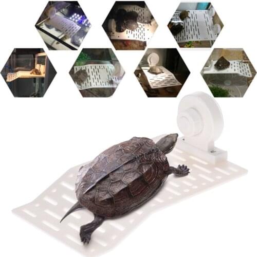 Dadypet Aquarium Tank Turtle Basking Platform Dock Floating Amphibian Turtle Pier Topper Basking Island Terrace