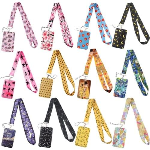 Flyingbee X2292 Sakura Ballet Dancer Bee Lanyard Credit Card ID Holder Badge Student Travel Bank Bus Business Card Cover Badge