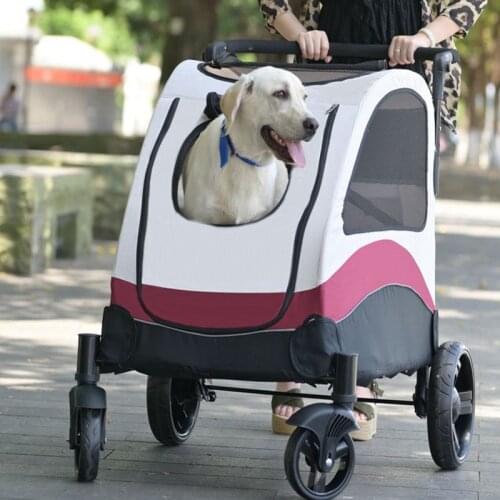 New Fashion Personalized Pet Stroller For Medium And Large Dogs Foldable Cats Dogs Outing Portable Safelarge-Capacity Luggage