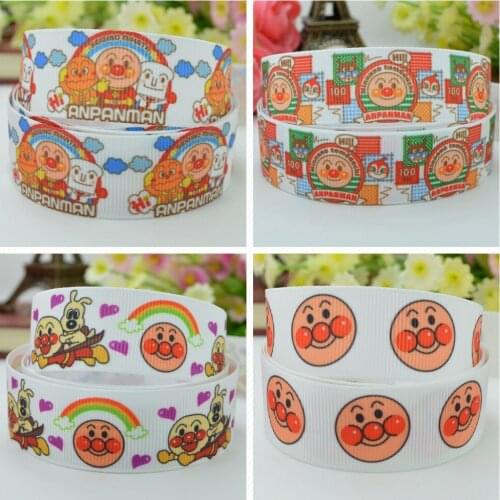 SUPWRF 16 22mm 1" 1.5" 50 75mm Cartoon Girls Printed grosgrain ribbon hair bow DIY hair accessories decoration 50Y B0929