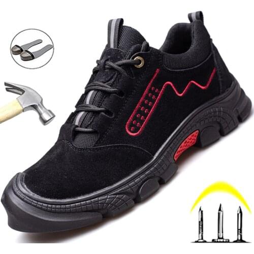 Indestructible Steel Toe Shoes Work Sneakers Male Safety Shoes Anti-puncture Protective Shoes Construction Industrial Shoes 2021