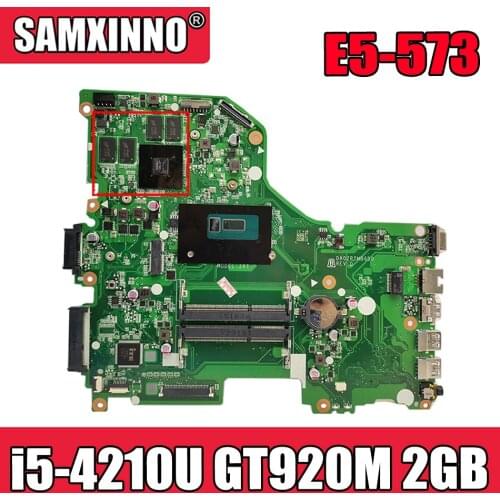 DA0ZRTMB6D0 Mainboard For Acer E5-573 E5-573G Laptop Motherboard NBMVM11003 CPU i5-4210U GPU GT920M 2GB DDR3L 100% Fully Tested