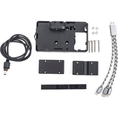 Mobile Phone Stand phone holder For BMW R1200GS F700 800GS Navigation Bracket For Honda Motorcycle USB Charging 12MM Mount