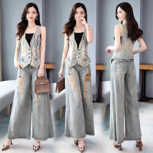Fashion women Pant Sets Vest wide-leg pants 2 piece set women blazer set womens suit women suits office sets