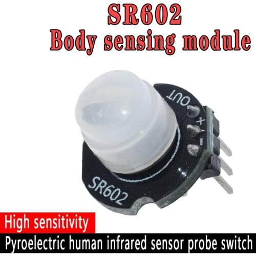 WAVGAT MINI Motion Sensor Detector Module SR602 Pyroelectric Infrared PIR kit sensory switch Bracket for arduino Diy With lens